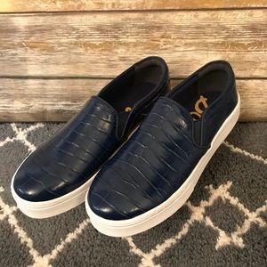 Authentic Sam Edelman “Miles”croc embossed slip on
